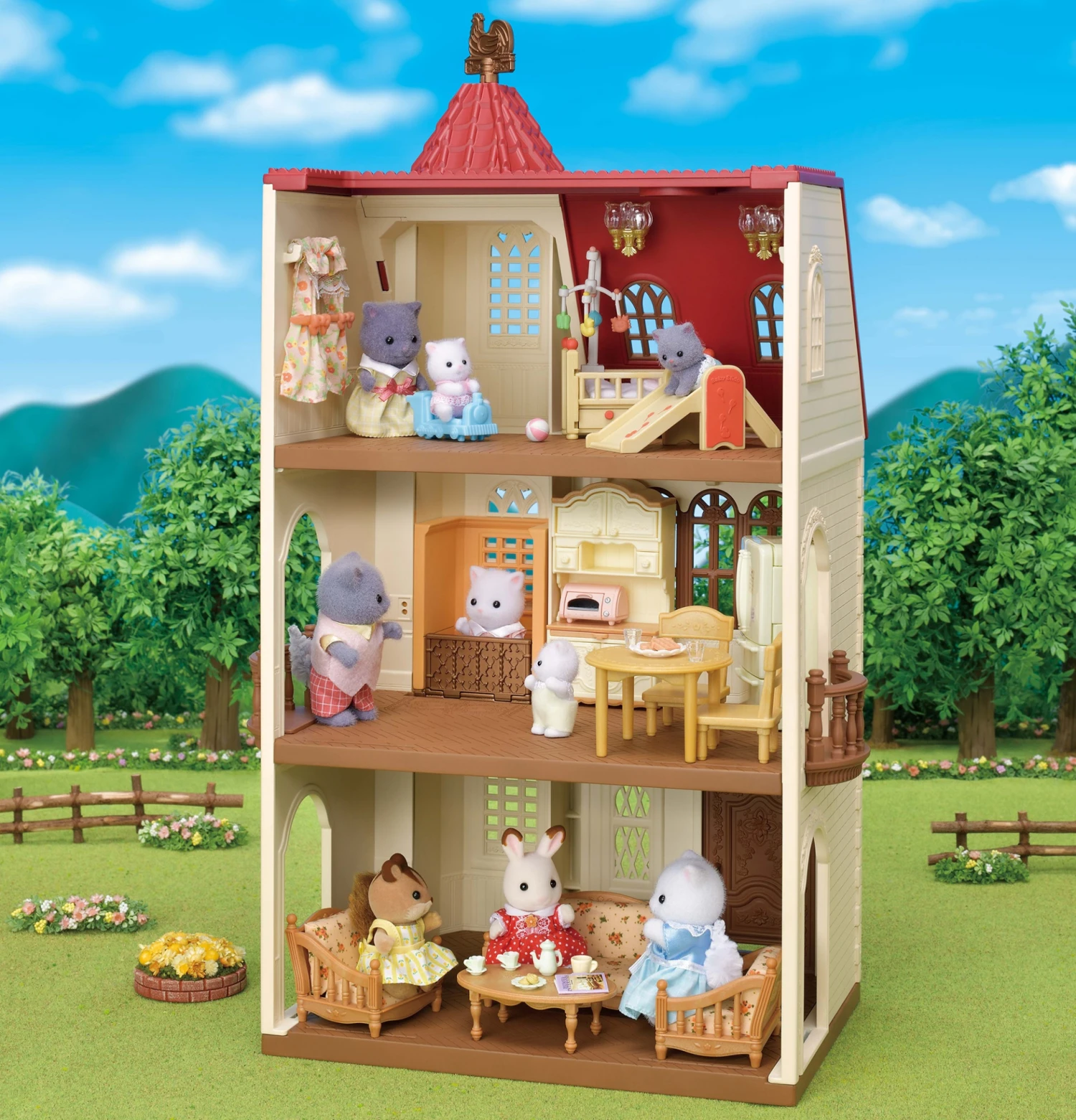 Sylvanian Families Toren Huis Met Lift SF5400 6 Sylvanian Families Toren Huis Met Lift SF5400 - Afbeelding 4