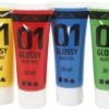 Plakkaatverf Set Glossy Primaire Kleuren -Kinderwereld Verkoop Acrylverf glossy verfset verf op waterbasis