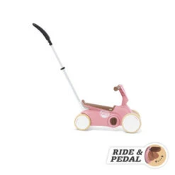 BERG Go2 Retro Pink -Kinderwereld Verkoop Bergtoys go2 retro pink 6 duwstang speelactief.nl