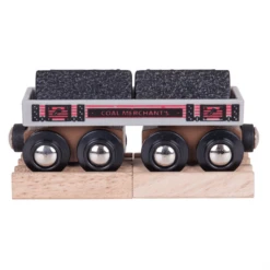 BigJigs BJT408 Rail Wagon Kolentransport Houten Trein -Kinderwereld Verkoop BigJigs BJT408 Kolen Wagon 1