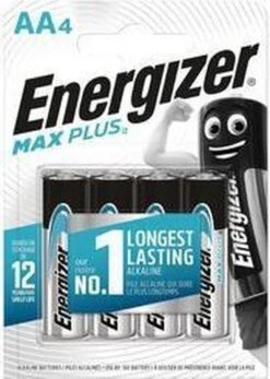 Energizer MaxPlus Alkaline Batterij AA 4-pack -Kinderwereld Verkoop Energizer Max Plus AA alkaline batterij 4 pack 1