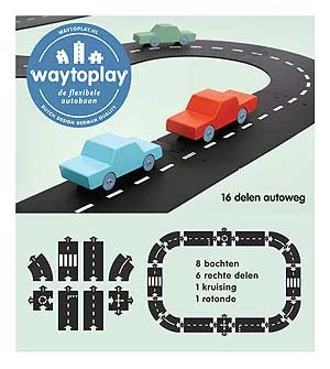 WayToPlay Expressway Autoweg Rubber Flexibele Autobaan 16 Dlg 4 WayToPlay Expressway Autoweg Rubber Flexibele Autobaan 16 Dlg - Afbeelding 2