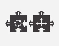 WayToPlay Rubber Baanstukken Kruising En Rotonde 2 Pc -Kinderwereld Verkoop baanstuk kruising en rotonde waytoplay 89520203 1