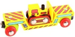 BigJigs BJT415 Rail Wagon Bulldozer Lader Houten Trein