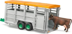 Bruder 02227 Veetransportaanhanger Met 1 Koe Schaal Livestock-trailer -Kinderwereld Verkoop bruder 02227 veetransportwagen met 1 koe 3