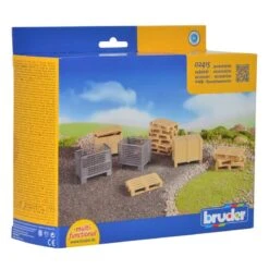 Bruder 2415 Logistieke Set Kisten En Pallets -Kinderwereld Verkoop bruder 02415 pallets kratten 1