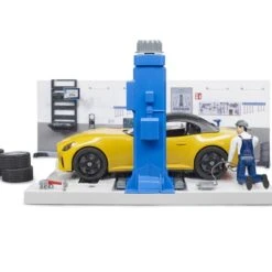 Bruder 62110 Autowerkplaats-met-roadster 13 Bruder 62110 Autowerkplaats-met-roadster -Kinderwereld Verkoop bruder 62110 autowerkplaats met roadster 2