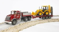 Bruder 2813 Mack-Granite Dieplader En JCB -Kinderwereld Verkoop bruder dieplader mack granite en jcb shovel 1 1