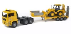 Bruder 2776 MAN TGA Trekker+dieplader En Graaf-laadcombinatie -Kinderwereld Verkoop bruder man trekker met flegl dieplader en graaf laadcombinatie 1 1