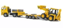 Bruder 2776 MAN TGA Trekker+dieplader En Graaf-laadcombinatie -Kinderwereld Verkoop bruder man trekker met flegl dieplader en graaf laadcombinatie 2