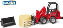 Bruder 2192 Miniloader Schäffer Minishovel Met Balengrijper -Kinderwereld Verkoop bruder 2192 miniloader met balengrijper en ronde baal schepbak schaffer schaeffer 3