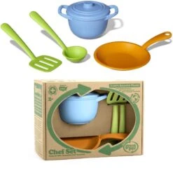 Green Toys Green-Toys Chef Kok-set Pannen-set 8 Green Toys Green-Toys Chef Kok-set Pannen-set -Kinderwereld Verkoop chef kok set green toys 3