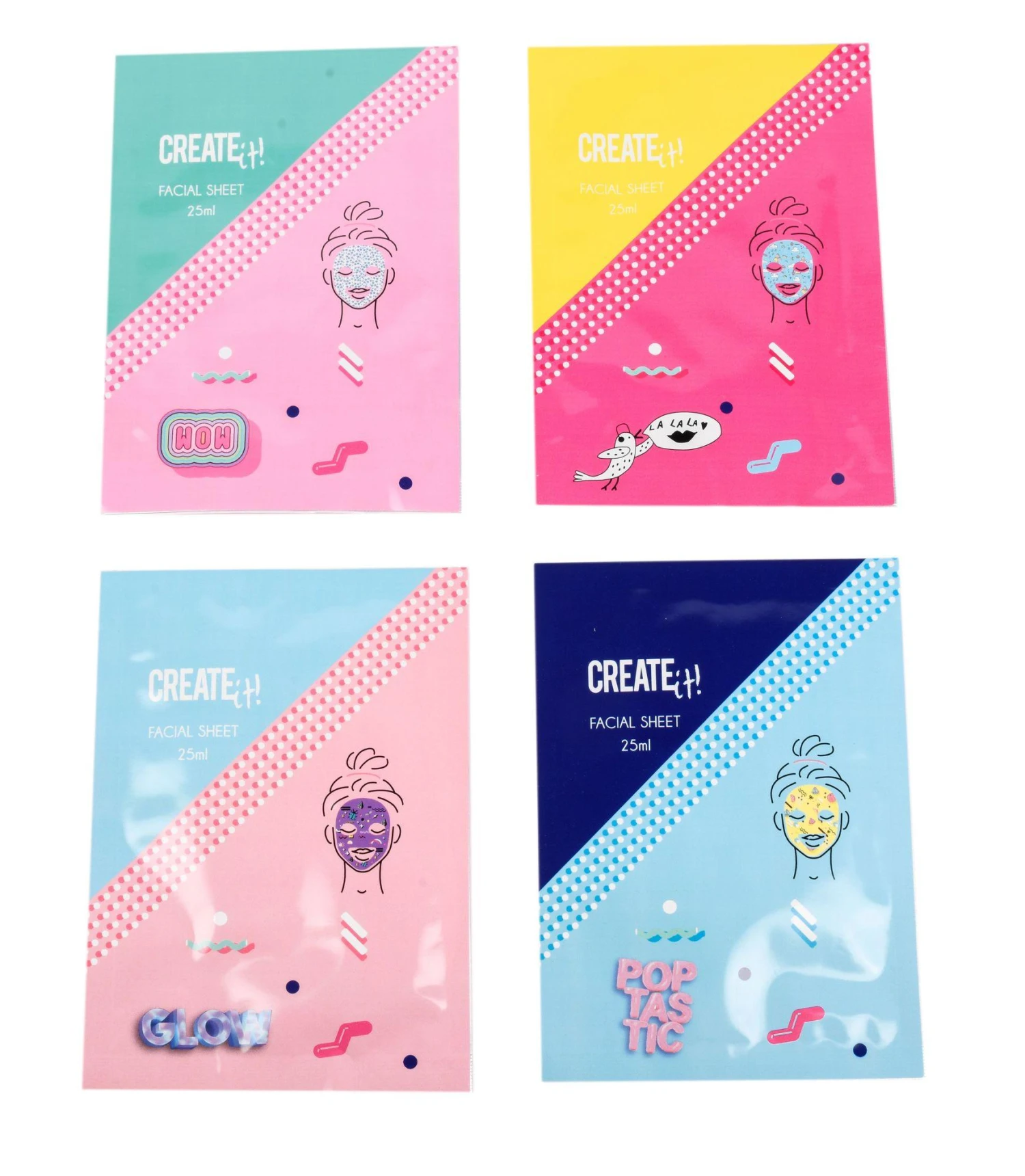 CREATE IT Create-it Gezichtsmaskertjes Beautyset 4 CREATE IT Create-it Gezichtsmaskertjes Beautyset - Afbeelding 2