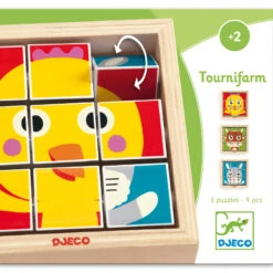 Djeco Draaipuzzel Tournifarm -Kinderwereld Verkoop djeco draaipuzzel tournifarm 3