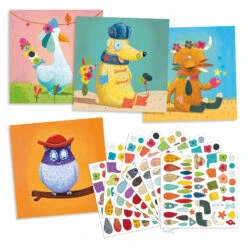 Djeco Stickerset Knutselset Dieren -Kinderwereld Verkoop djeco stickerknutselset dieren 2