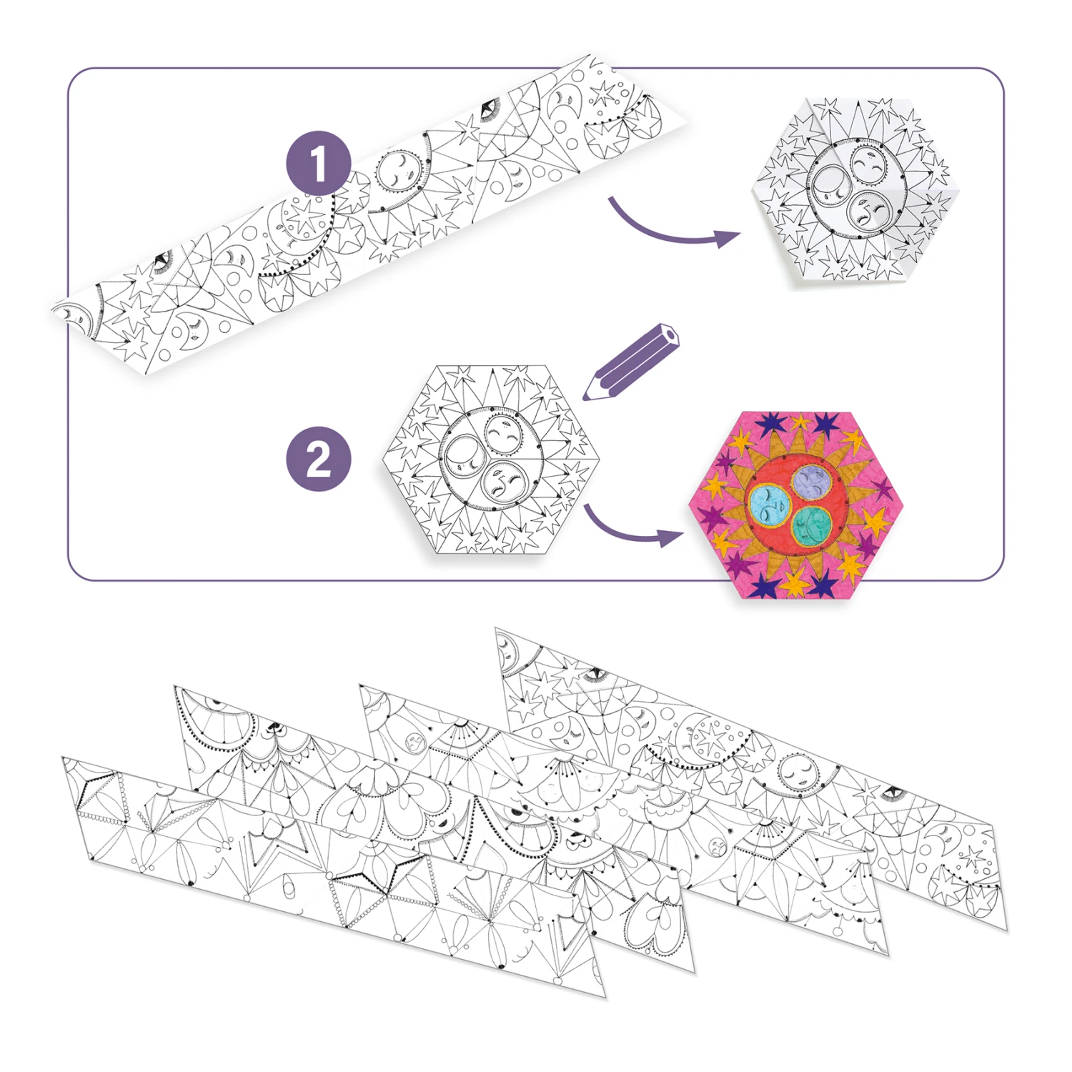 Djeco Kleurplaten-met-verrassing Mandala’s-Sterrenbeelden 4 Djeco Kleurplaten-met-verrassing Mandala’s-Sterrenbeelden - Afbeelding 2