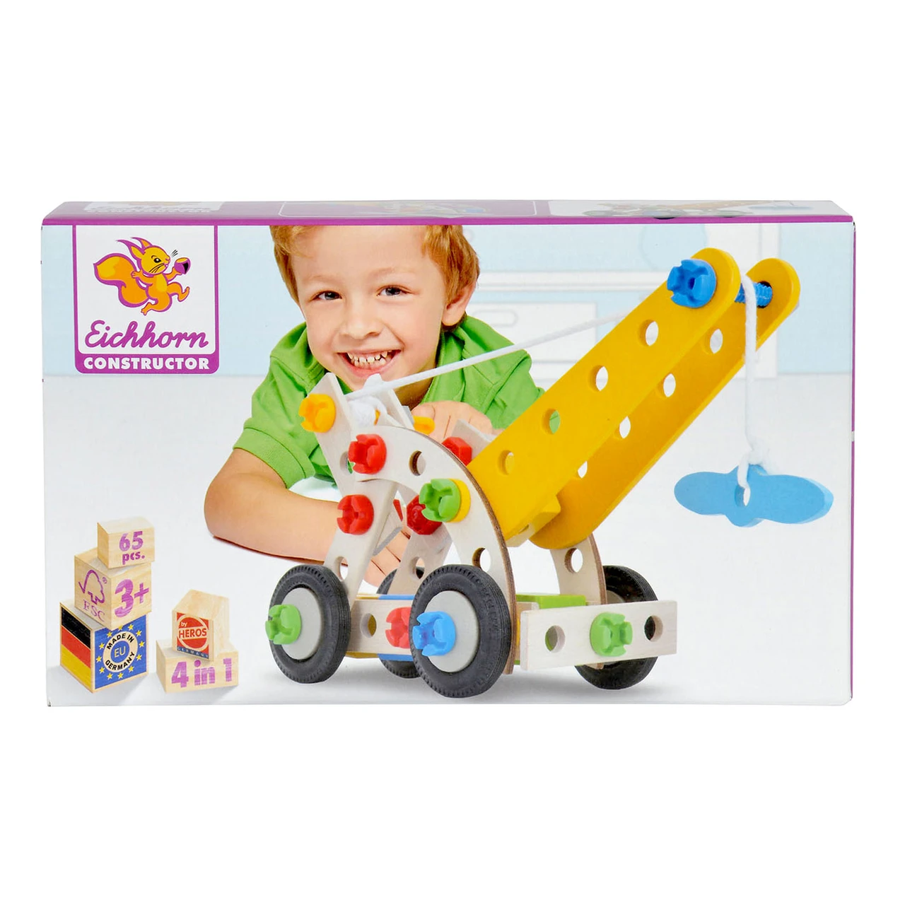 Eichhorn 4in1 Constructor 70-delig Houten Constructie-speelgoed 3 Eichhorn 4in1 Constructor 70-delig Houten Constructie-speelgoed