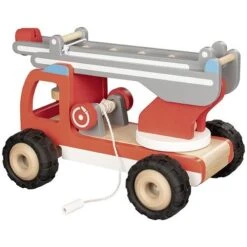 Goki 55877 Brandweerwagen Ladderwagen -Kinderwereld Verkoop goki 55877 houten speelgoed brandweer ladderwagen 4