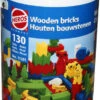Blokkenset HEROS Fantasy 130-delig -Kinderwereld Verkoop houten blokken fantasy in ton heros 11301