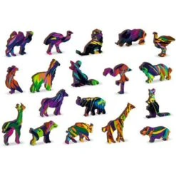 Wooden City Houten Puzzel Rainbow Wild Cat L 300 -Kinderwereld Verkoop houten puzzel wooden wild cat L300 1