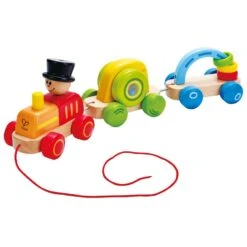 Houten Trein – Hape Triple Play Train -Kinderwereld Verkoop houten trektrein hape e0431 triple play train