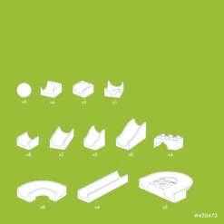 Hubelino Knikkerbaan Baanelementen 55-delig 8 Hubelino Knikkerbaan Baanelementen 55-delig -Kinderwereld Verkoop hubelino starterset kogelbaan duplo 55 delig 1