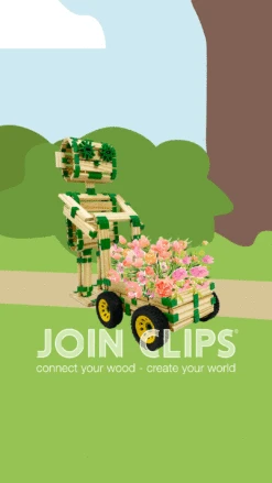 Kapla Join Clips Basic Set Mini Edition JC5610 -Kinderwereld Verkoop join clips 1666098702009 moeder met bloemenkar