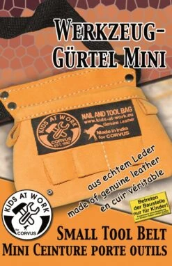 Leren Gereedschapsgordel Kids-at-Work Spijkerzak Mini -Kinderwereld Verkoop kids at work leren spijkerzak mini gereedschapsgordel voor kinderen. 3