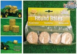 Kidsglobe Ronde Hooibalen 4 Stuks Schaal 1 : 32 -Kinderwereld Verkoop kidsglobe hooibalen 4stuks geperste hooibalen ronde hooibalen 1 1