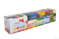 Klei Set 5 Potjes X 140 Gr. -Kinderwereld Verkoop klei 5 kleuren 871125270600 scaled 2