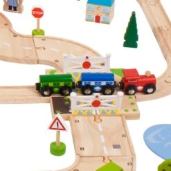 BigJigs BJT021 Landelijke Road & Railset -Kinderwereld Verkoop landelijke road railset bigjigs bjt021 1