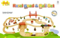 BigJigs BJT021 Landelijke Road & Railset -Kinderwereld Verkoop landelijke road railset bigjigs bjt021 2