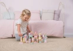 Little Dutch Houten Blokkenton Rose LittleDutch -Kinderwereld Verkoop little dutch 4412 roze houten blokken in ton 3
