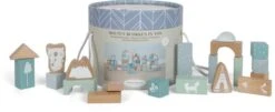 Little Dutch Houten Blokkenton Blauw LittleDutch -Kinderwereld Verkoop little dutch 4413 blauw houten blokken in ton