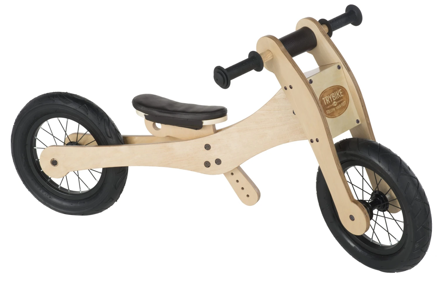 Trybike Brown – Houten 4-in-1 Loopfiets 5 Trybike Brown – Houten 4-in-1 Loopfiets - Afbeelding 3