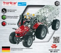 Tronico Mini Massey Ferguson MF5610 Met Aanhangwagen – 1 : 32 -Kinderwereld Verkoop massey ferguson mf5610 met aanhanger tronico mini 10031 1