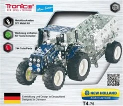 Tronico Mini New Holland T4 Met Aanhangwagen β 1 : 32