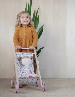 Little Dutch Poppenbuggy Spring Flowers -Kinderwereld Verkoop poppenbuggy little dutch pink flowers 3