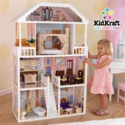 Poppenhuis / Barbiehuis Savannah -Kinderwereld Verkoop poppenhuis barbiehuis kidkraft 65023 savannah 6