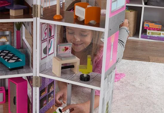 Poppenhuis Modern Deluxe Herenhuis 8 Poppenhuis Modern Deluxe Herenhuis - Afbeelding 6