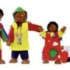 Afrikaanse Familie -Kinderwereld Verkoop poppenhuispopjes afrikaanse familie goki 51817