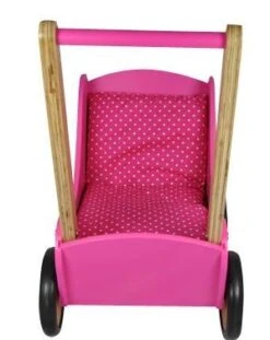 Poppenwagen Simply For Kids Stippen Rose -Kinderwereld Verkoop poppenwagen simply for kids stippen rose 2