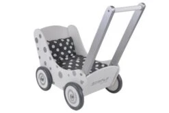 Poppenwagen Simply For Kids Stippen Wit -Kinderwereld Verkoop poppenwagen simply for kids stippen wit 1 1
