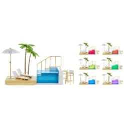 Rainbow High Poppen Color Change Pool And Beach Club Set -Kinderwereld Verkoop rainbow high color change pool and beach club set 2
