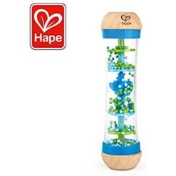 Goki 61879 Regenmaker Rood/Blauw Rain Stick -Kinderwereld Verkoop regenmaker blauw hape beaded raindrops