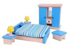 Meubelset Slaapkamer I -Kinderwereld Verkoop slaapkamer poppenhuis goki 6566 1 1