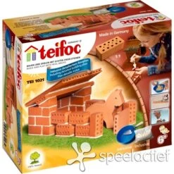 Teifoc Bouwdoos T1021-metselset Paardenstal -Kinderwereld Verkoop teifoc 1021 bouwdoos paardenstal 1