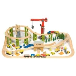 BigJigs BJT280 Houten Trein Cement Silo -Kinderwereld Verkoop treinset bouwterrein bigjigs bjt019