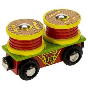 Bigjigs BJT407 Rail Wagon Kabelrollen 4 Bigjigs BJT407 Rail Wagon Kabelrollen - Afbeelding 2