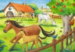 Ravensburger Vakantie Op De Manege Kinder-Puzzel 2 X 12 Stukjes -Kinderwereld Verkoop vakantie op de manege puzzel ravensburger 1